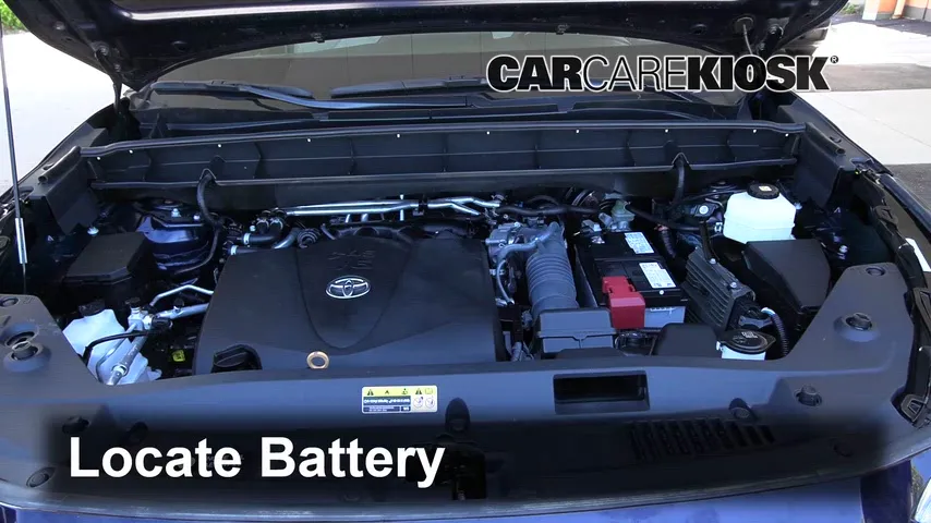 2021 Toyota Highlander XLE 3.5L V6 Battery Replace